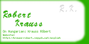 robert krauss business card